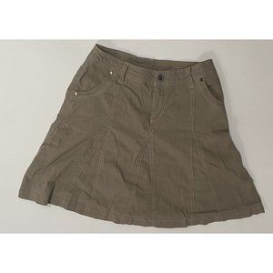 Kuhl Women's Size 2 Light Khaki Vintage Patina Dye Unlined Skirt Waist 28"